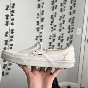 Plain white vans, only worn a couple times